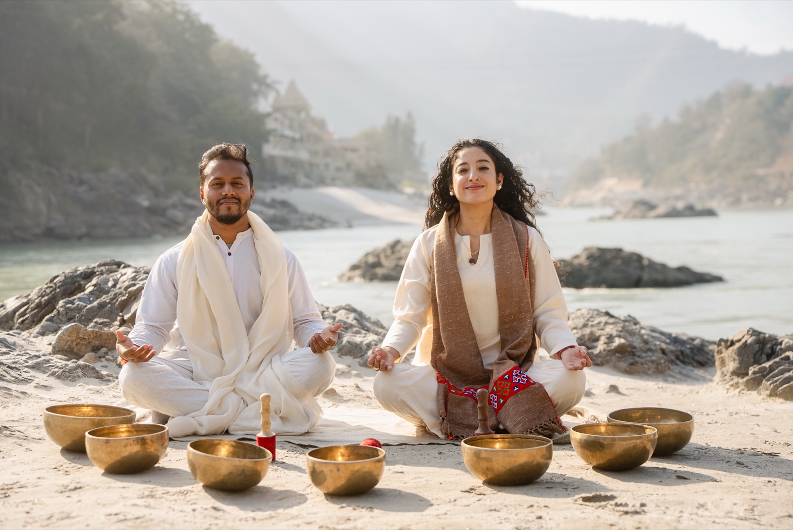 Corporate wellness session at an office